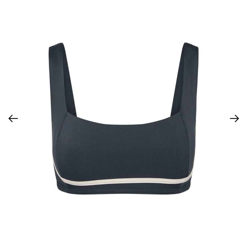 Monday swimwear sports bra size small with tags slate/ivory